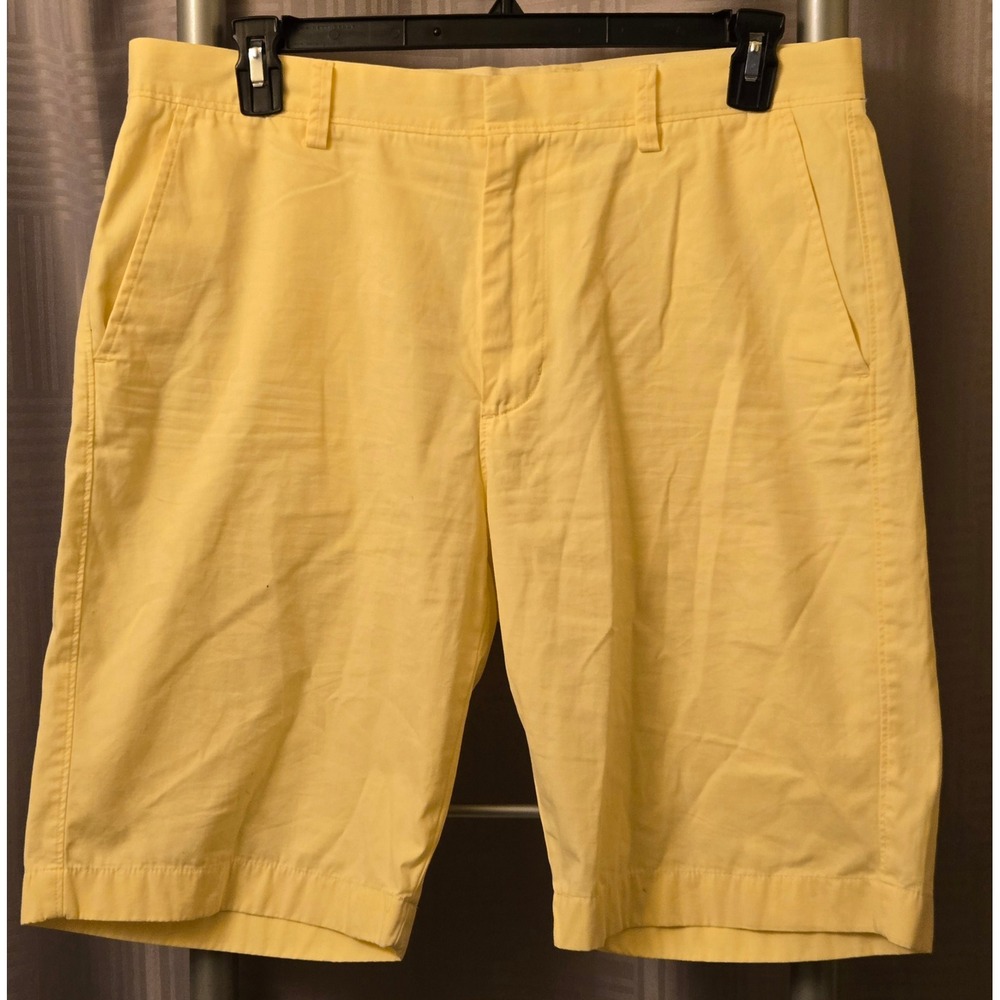 J.Crew Mens Yellow Cotton Chino Shorts Size 35 Style 14054 Preppy Casual Summer